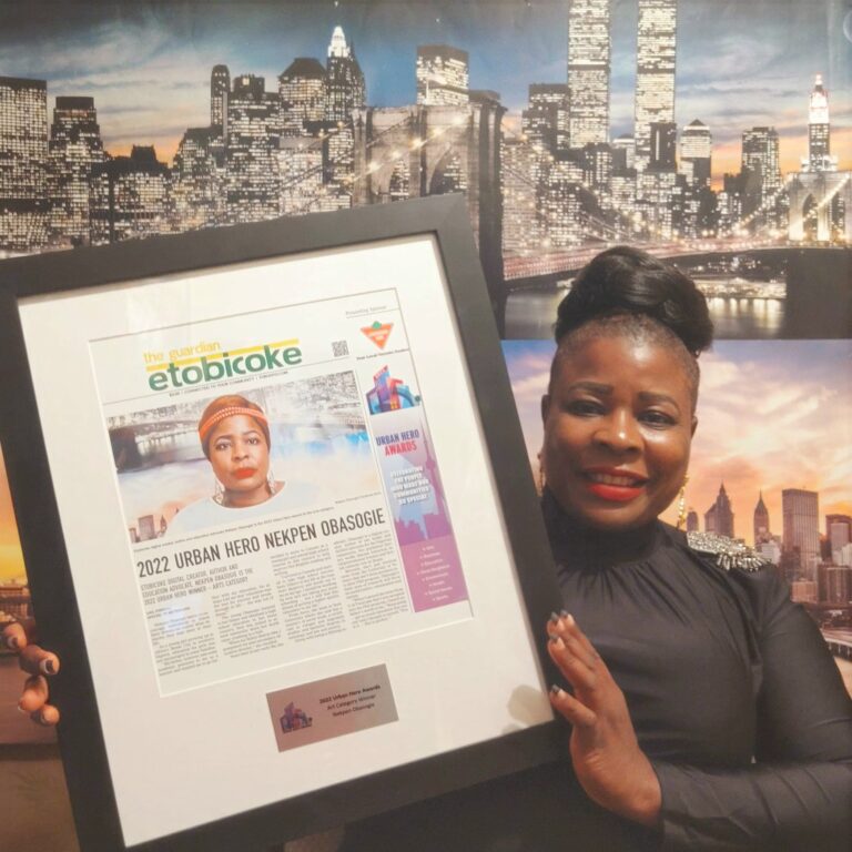 Nekpen Obasogie Received Urban Hero Award at the City of Toronto, Canada